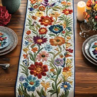 Blooming Beauty Quilted Table Runner