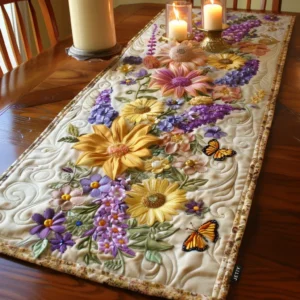 Blooming Garden Quilted Table Runner