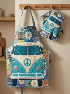 imgi_1_c0b6590ee39a04671f0f1820888157d5_1080x Hippie Van Quilted Apron Set (2-Piece) – Padded Apron + Heat-Resistant Oven Mitts